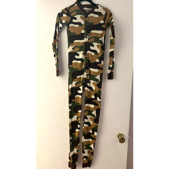 Lazy One Union Suit 10 Camo Deer Buck Naked Tombstone AZ Long Johns Pajamas - Picture 5 of 5